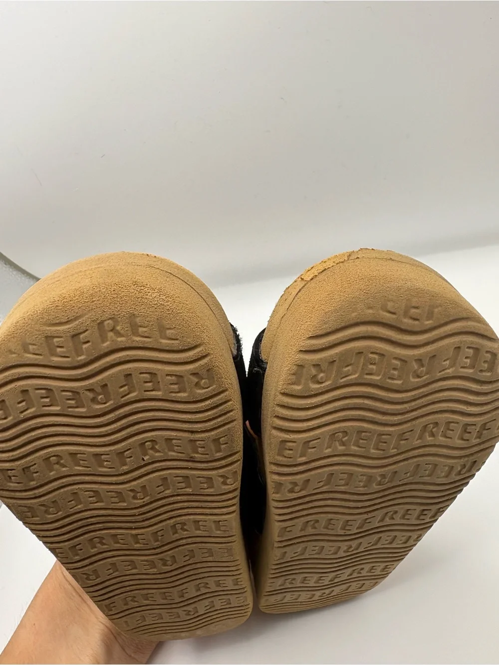 Reef Women’s Black and Tan Double-Strap Sandal